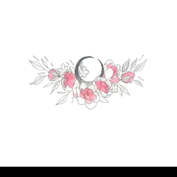 9 Pcs Flower Temporary Tattoo Beautiful Color Chest and Shoulder Tattoo - Picture 8 of 9